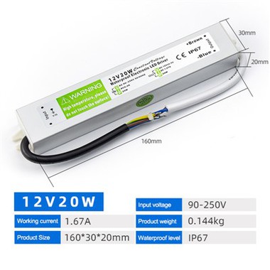 24v 25w Waterproof Power Supply 12v LED Strip